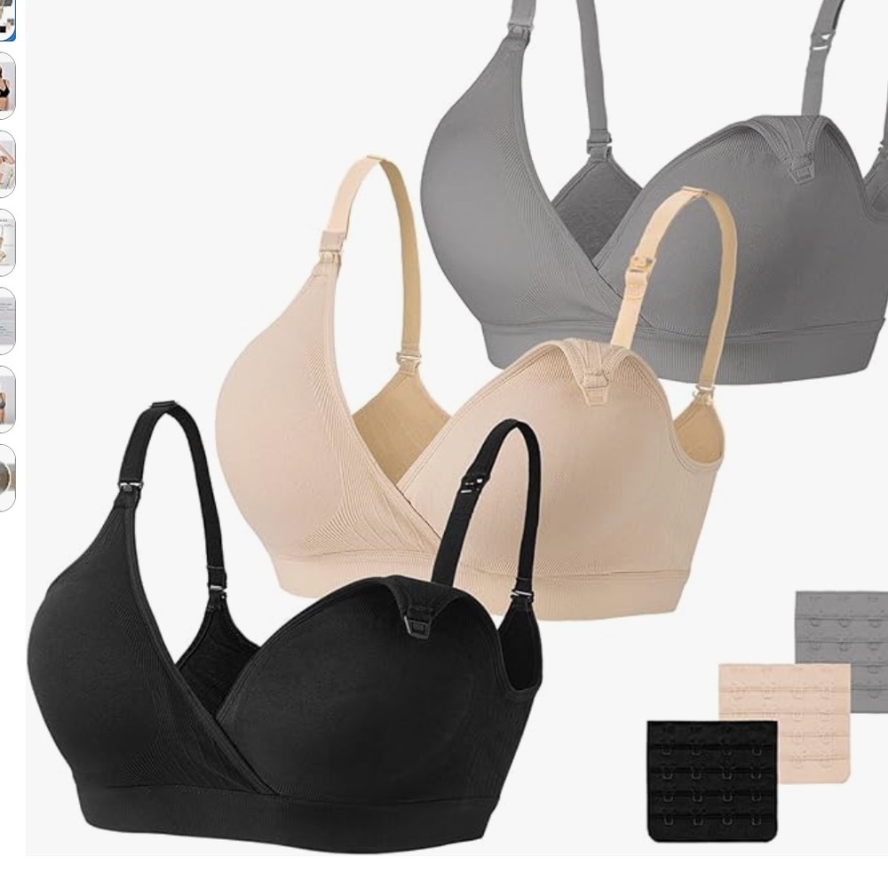 Nursing Bra 2 Pack (black and grey)